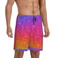 thumbnail image 2 of Fotbe Holiday Shiny Pajama Shorts for Men, Men's Pajama Bottoms, Sleepwear,Short Pajama Pants-X-Large, 2 of 9