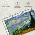 thumbnail image 6 of Elephant Stock Wheat Field With Cypresses Wall Art - Horizontal Multi Panel Canvas - Living Room Wall Decor - Nature Multi Panel - Yellow And Green Decor By Vincent Van Gogh - 50" x 32", 6 of 8