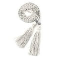 thumbnail image 2 of SPRING PARK 1PC Women Braided Tassel Belt Woven Knot Decor Waist Rope Self Tie Waistband, 2 of 8