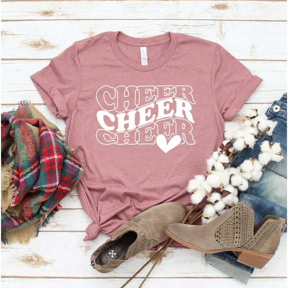 Cheer T-shirt Cheerleading Shirt Basketball Gift Season Top Game Day Shirts For Coach Tee Cool Tops Mom Cheerleader Team Girl