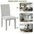 thumbnail image 3 of Dtwnek Set 4 Dining Chair with Wood Legs, Padded Seat Side Chair for Dining Room, Living Room, Gray, 3 of 7