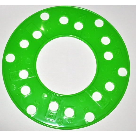 6 LUG WHEEL BOLT PATTERN TEMPLATE TOOL GUIDE GAUGE MEASURE IMPORT METRIC SAE