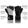 thumbnail image 4 of RIMSports Weightlifting Gloves with Wrist Wrap Support for Gym and Workout, Gray L, 4 of 5