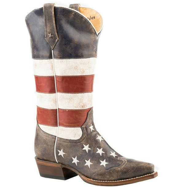 Roper - Roper Womens Americana Flag Patriotic Snip Toe Western Cowboy ...