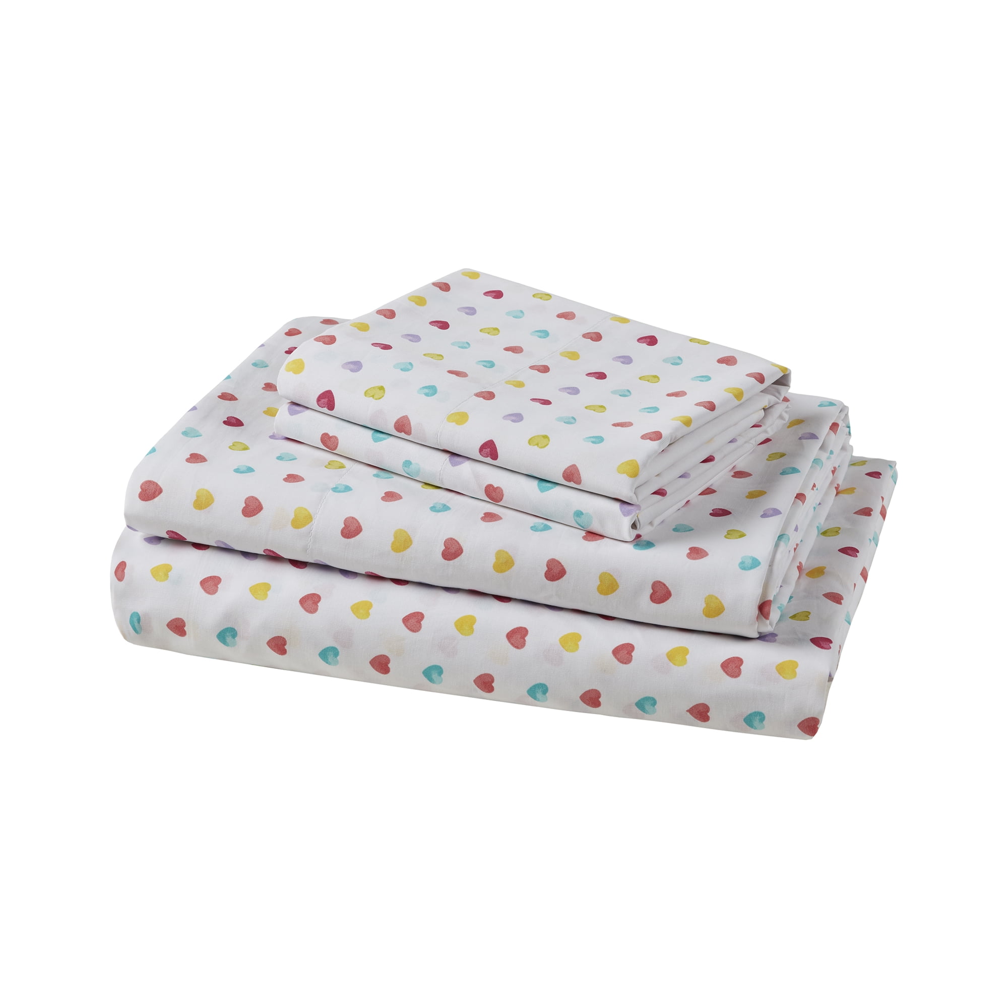 Your Zone Kids Cotton Sheet Set - Hearts, Stars, Unicorn
