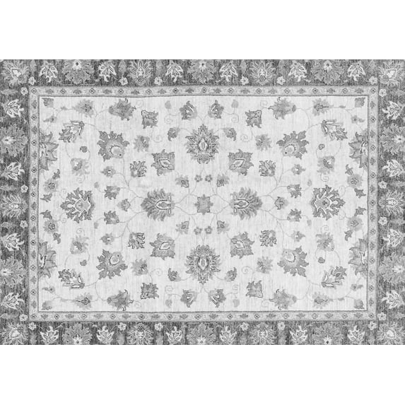 Ahgly Company Indoor Rectangle Oriental Gray Traditional Area Rugs, 4' x 6'
