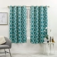 thumbnail image 5 of Exclusive Home Gates Sateen Room Darkening Blackout Thermal Grommet Top Curtain Panel Pair, 52"x63", Teal, 5 of 11