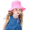 thumbnail image 4 of Summer Kids Baby Girls Printed Sun Hats Sun Protection Bucket Hat Outdoor Fishman Caps, 4 of 4
