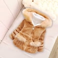 thumbnail image 6 of Edvintorg 7M-4Y Fleece Jacket Kids Girls Winter Coat Solid Hooded Fleece Lined Thick Down Coats Puffy Cotton Jackets with Zipper Children's Outerwear Girl, 6 of 7