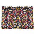 thumbnail image 7 of Yayeee Kitchen Curtains Tier Pair Light Filtering 27"x24" Rod Pocket Short Cafe Window Panel, Small Colorful Flower, 7 of 7