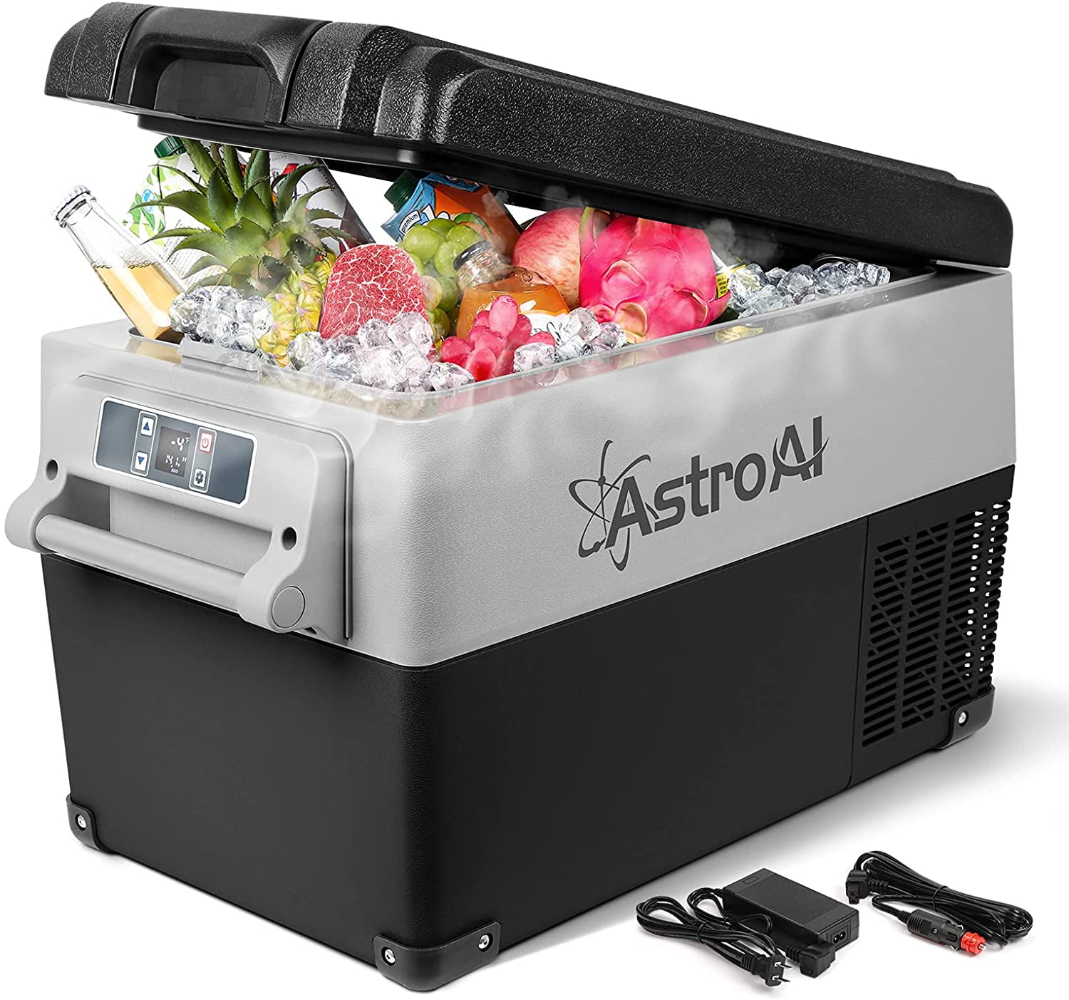 AstroAI Portable Refrigerator Freezer 12 Volt, 37 Quart(35 Liter),  Portable, for Camping, Travel, Fishing Outdoor (-4℉~68℉) — 12/24V DC  100/240V AC