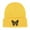 Yellow, variant on Fgnfyis Women's Embroidered Animal Knitted Hat Bomber Hats Dark Purple