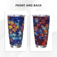 thumbnail image 3 of Rateoe Colorful Fall Leaves Printed Car Guy Gifts for Men Women Tumbler - 20oz/590ml Double Wall Vacuum Insulated Stainless Steel Travel Tumbler Cups with Lid & Straw-Straw Three-piece Set, 3 of 8