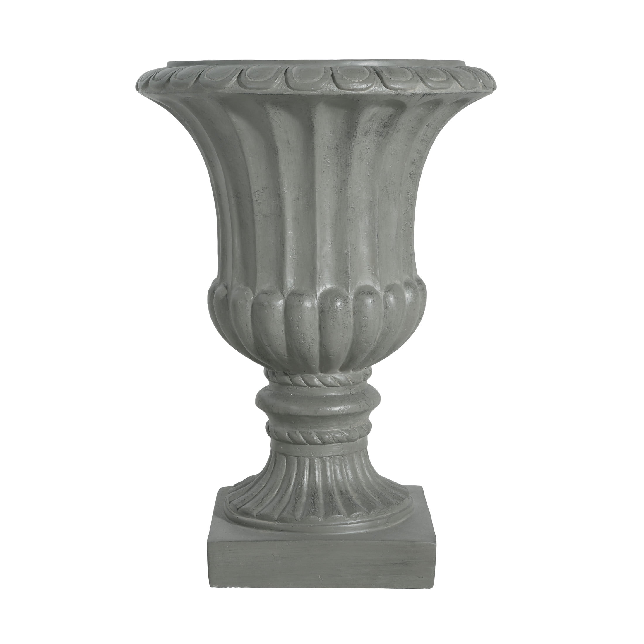 Christopher Knight Home 26.25" Garden Urn Planter Pot for Indoor Outdoor Use, Vintage Design, Gray