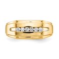 thumbnail image 4 of Auriga 14k Yellow Gold Diamond 6-stone Men's Ring Size- 10, 4 of 6