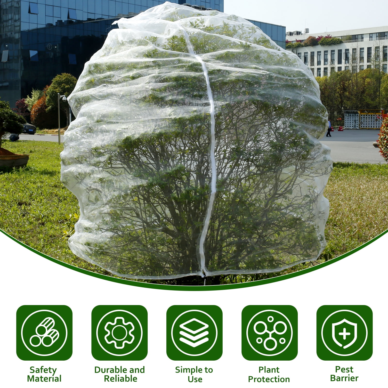 10ftx10ft Large Fruit Tree Netting Bags Plant Protect Mesh Bird Netting with Zipper and Drawstring,Garden Netting from Squirrels and Birds Other Animals for Cherry Apple Tree Blueberry Bushes