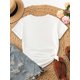thumbnail image 2 of Women's Round Neck Short Sleeve Floral Print Casual Blouse Graphic Tees Women Tops Tee For Adult, Men, Women, Teen, Teenager, Adolescent, Youth, 2 of 4