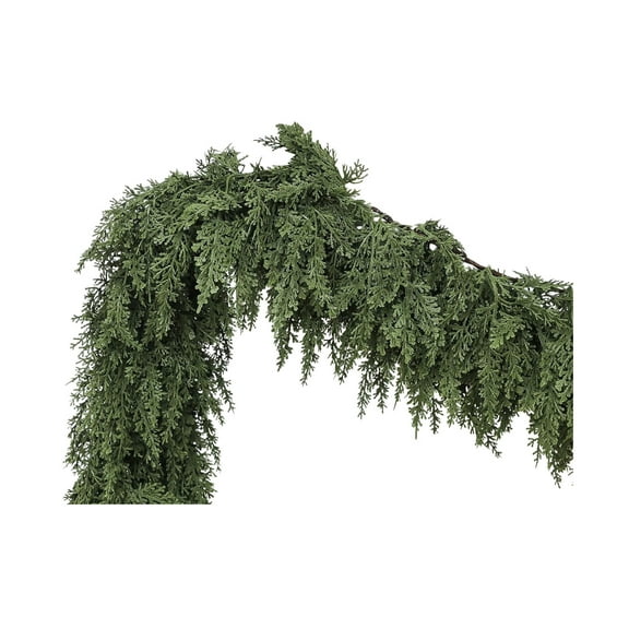 Artificial Cedar Garland Realistic Faux Pine Branches for Indoor Outdoor Home Holiday Party Decoration 270cm Long