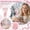 A007- Style G, variant on Birthday Number Candle, Glitter Snowflake Pink, 1 Piece, for Kids 8th Frozen Theme Birthday Party Cake Decoration