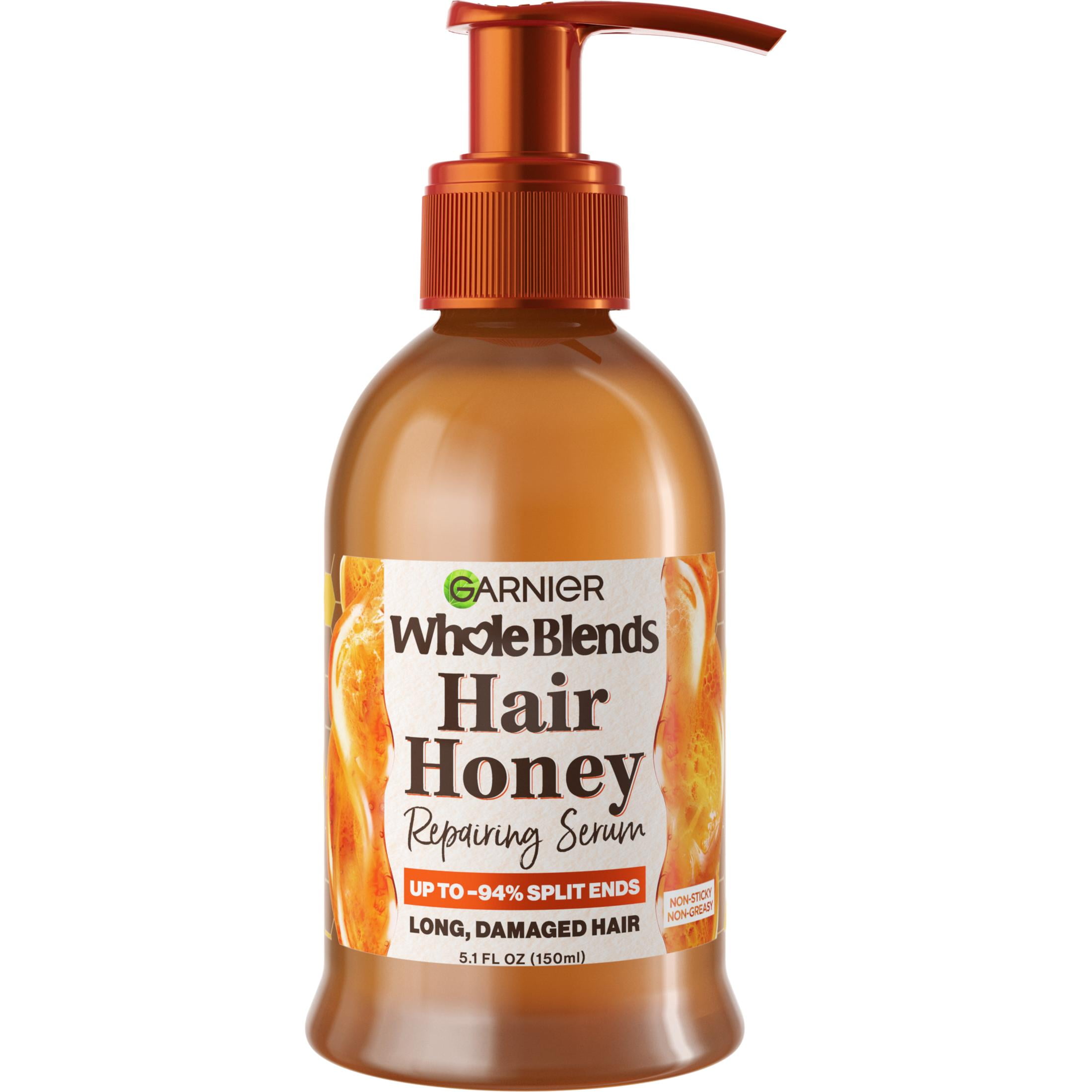 Garnier Whole Blends Honey Treasures Hair Honey Repairing Leave In Serum, 5.1 fl oz