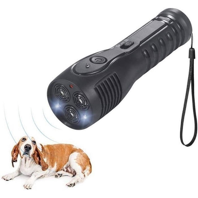 GIGICIAL Ultrasonic Dog Repeller with LED Light - Portable and Rechargeable Anti Barking Device, Safe and Effective