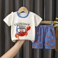 thumbnail image 2 of Baby Clothes Boy Toddler Boys Outfits 2 Piece Short Sleeve Cotton Kids Summer Clothes Cute Tee Shirts and Shorts Vacation Outfits Light Yellow 3-4 Years, 2 of 4