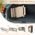 thumbnail image 5 of Gymax 2 PCS Patio Folding Chaise Lounge Portable Lay Flat Reclining Chair w/ 4-Level Backrest Side Pocket, 5 of 10