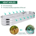 thumbnail image 3 of Raised Garden Bed 2Pcs, Galvanized Boxes Outdoor for Vegetables Flowers Herb, Rectangular Planter Beds Kit with Weed Barrier Fabric and Soil Ventilation Holes (5.7L*3.0W FT), 3 of 8