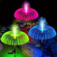 thumbnail image 3 of Luces LED solares de medusas para decoración de jardín al aire libre, luz de césped con 7 cambios de color, impermeable, para patio, camino, lámpara solar con flores, 3 of 4