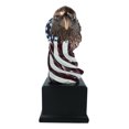 thumbnail image 3 of Large 12" American Bald Eagle On Star Spangled Banner Flag Bust Statue With Base, 3 of 6