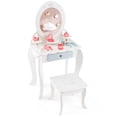 thumbnail image 4 of Costway Set de Mesa de Tocador y Taburete para Niños, Mesa de Maquillaje y Silla de Princesa con Espejo Extraíble, Cajón de Almacenamiento/Lindos Accesorios, Conjunto de Mesa de Tocador Infantil, 4 of 4