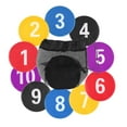 thumbnail image 2 of 10 marcadores de piso numerados, tapetes de orientación, equipo silencioso, marcadores de disco plano, Multicolor, 2 of 9