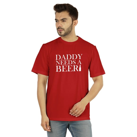 Inkmeso Graphic Tshirt For Men's Daddy Needs A Beer€ Funny Quotes Dad Drinking Tee Shirt