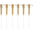 thumbnail image 1 of Syrup Pump: 6 PCS Coffee Syrup Dispenser Coffee Syrup Pump Dispenser Fits 750ml Bottles Rotating Design Reusable Coffee Syrup Pumps for Kitchen Coffee Bar Accessories(Gold), 1 of 5