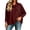 Wine, variant on Cmfcve Women's Long Sleeve Cowl Neck Tops Pullover Turtleneck Casual Loose Fit Tunic Shirts