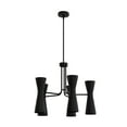 thumbnail image 2 of Hunter - Zola 10-light Matte Black, Large Chandelier, Dimmable, Formal Style, Pharmacy Shaped, for Bedrooms, Dining, Living Rooms - 19896, 2 of 9