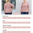 thumbnail image 5 of Womens Long Sleeve L-5X Plus Size Waffle Knit Tunic Tops Button Up V Neck Loose Fit Henley Tshirt, 5 of 5