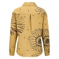 thumbnail image 5 of Blouses Jaunes pour Femmes Chemise à Manches Longues Imprimée avec Boutons, 5 of 5