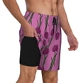 thumbnail image 2 of Fuzoiu Tulips Flowers Print Men's Swim Shorts,Quick-Dry Double-Layer Swim Trunks,Board Trunks,Beach Shorts Swimwear Bathing Suits-Large, 2 of 6