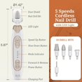 thumbnail image 5 of Electric Toenail Grinder for Thick Toenails, 5 Speeds Manicure and Pedicure Kit, Cordless Nail Drill with LED Light, Electric Nail File for Human, Pet, Thick Toenails, Natural & Acrylic Nails, 5 of 7