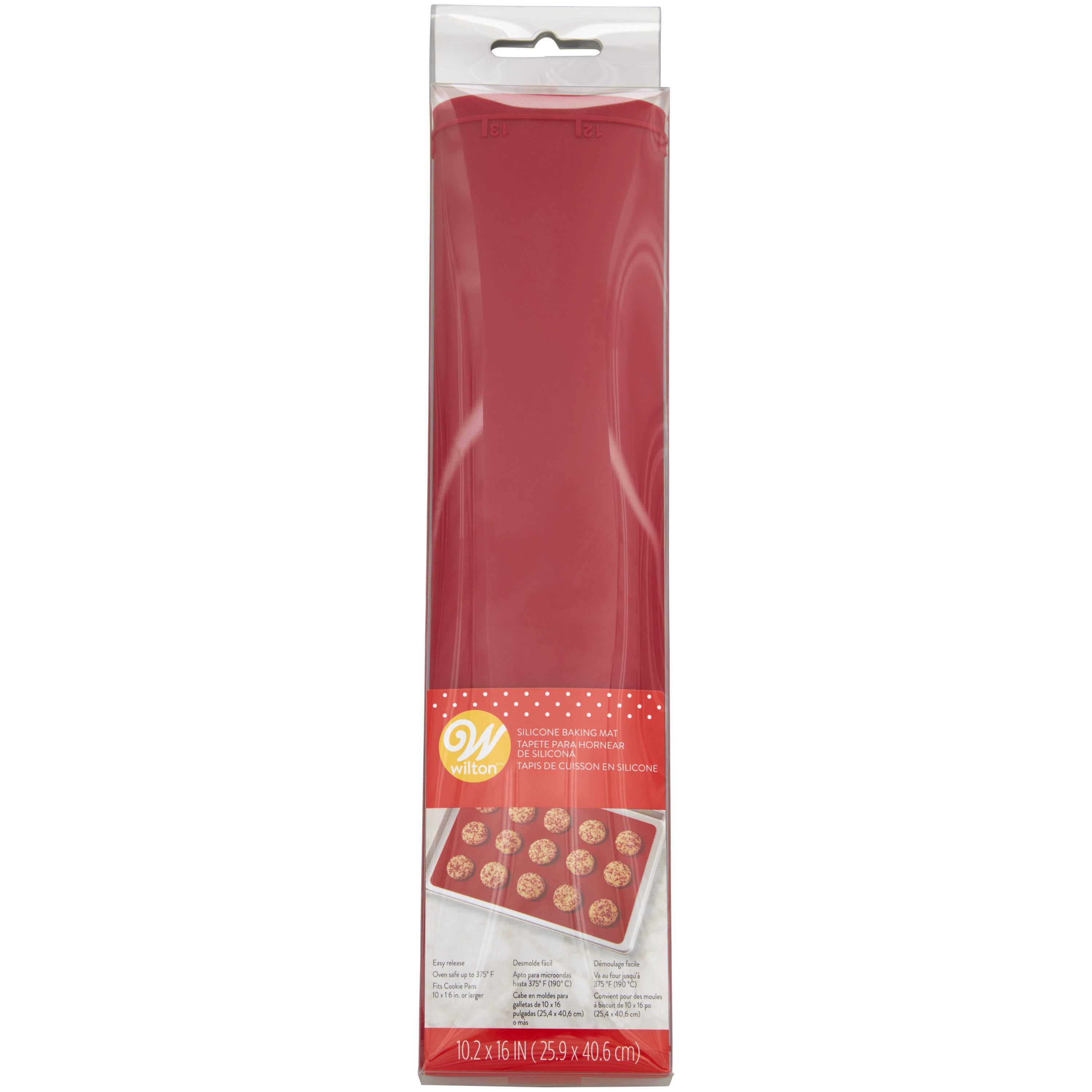 Winco Half Size Silicone Baking Mat 1 12 H x 11 78 W x 16 12 D Red