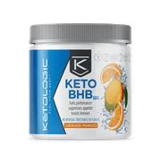 KetoLogic Keto BHB Exogenous Ketones Supplement, Orange Mango | 10 Servings