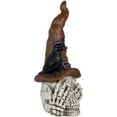 thumbnail image 5 of Northlight Skull in Witches Hat with Crow Halloween Decoration - 22.75", 5 of 8