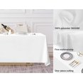 thumbnail image 2 of 2 Pack White Rectangle Tablecloth 90 x 132-inch Rectangular Polyester Table Cloth for Weddings, Banquets, or Restaurants, 2 of 7