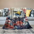 thumbnail image 2 of ONETECH  Eagle Blankets and Throws 350gsm Eagle Blanket for Bed American Print Blanket for Eagle Lovers for Couch Bed Sofa, 2 of 6