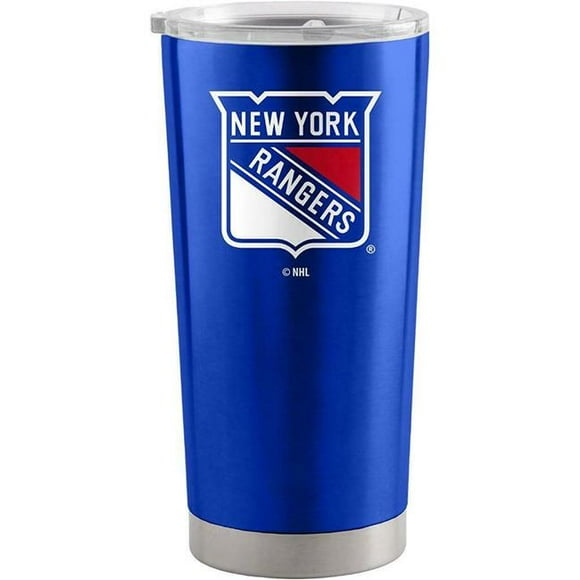 Logo Brands 629307930 20 oz NHL New York Rangers Ultra Blue Gameday Travel Tumbler