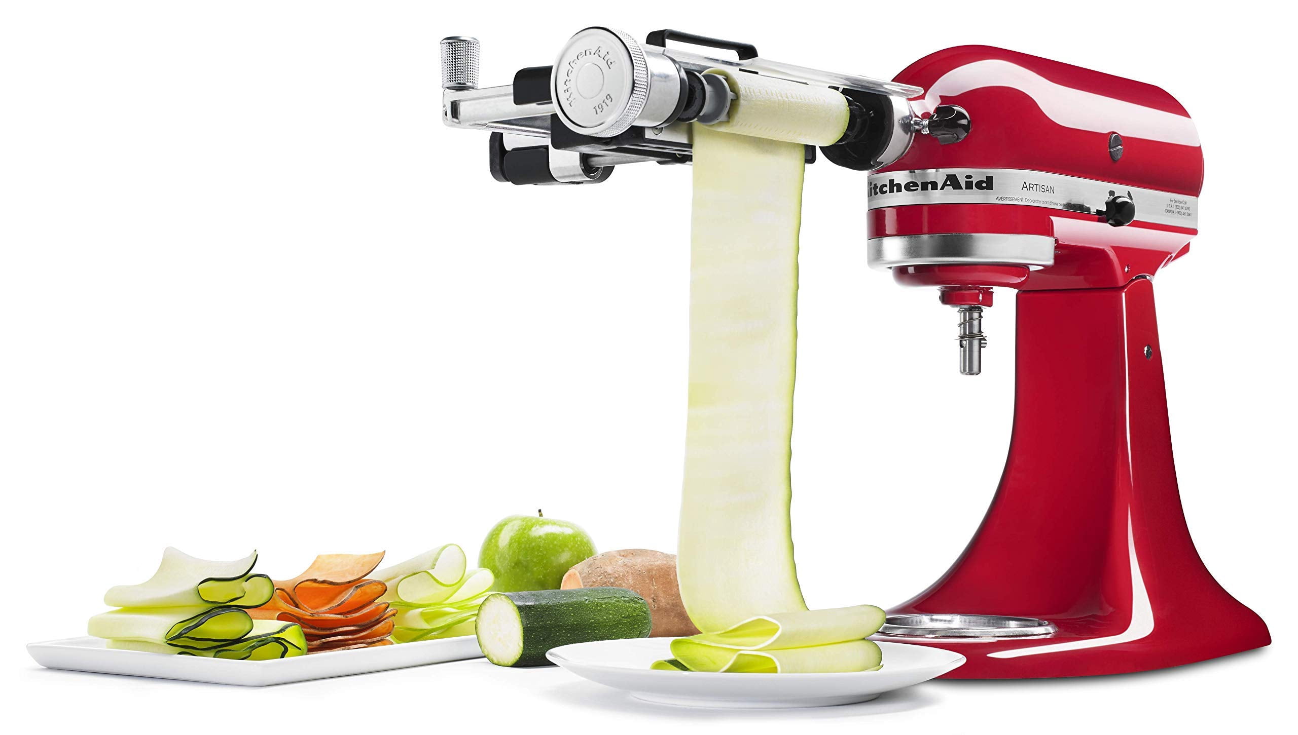 KitchenAid KSMSCA Vegetable Sheet Cutter, 1, Metallic (Renewed)