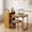 Brown, variant on DRNANLIT Bamboo Folding Desk, Foldable Computer Desk with Shelves for Small Space Home Office - Natural