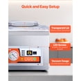 thumbnail image 4 of VEVOR Chamber Vacuum Sealer, 260W Sealing Power, Vacuum Packing Machine for Wet Foods, Meats, Marinades and More, Compact Size with 10.2" Sealing Length, Applied in Home Kitchen and Commercial Use, 4 of 9