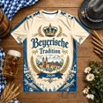 thumbnail image 2 of Bibifish Mens German Oktoberfest T Shirts Short Sleeve Crew Neck Bavaria Castle Print Tees Heritage Fest Holiday Wear Tops, 2 of 4